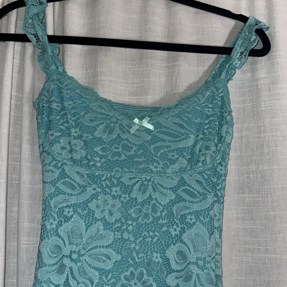 Princess Polly Aqua Lace Top - Picture 6 of 8